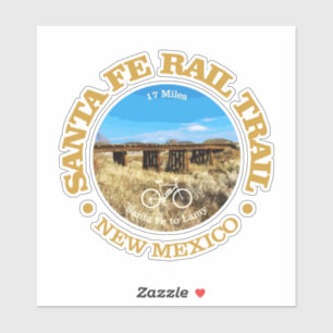 Pegatina Ruta del tren Santa Fe (ciclismo c)
