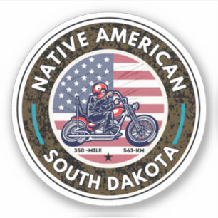 Pegatina Ruta escénica amerindia para motocicletas