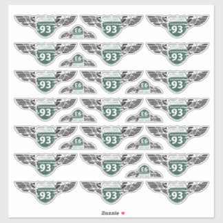 Pegatina Ruta Voladora 93 de Nuevo Hampshire Emblem - Weath