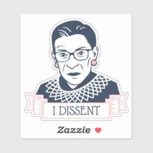 Pegatina Ruth Bader Ginsburg "Yo discrepo"