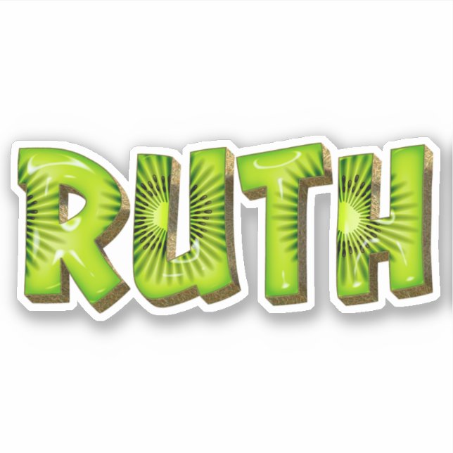 Pegatina Ruth Name Kiwi Design Aufkleber Sticker (Anverso)