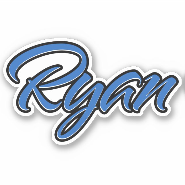 Pegatina Ryan Name blue Aufkleber Sticker Stickerset (Anverso)