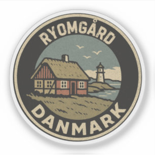 Pegatina Ryomgård, Dinamarca Danmark