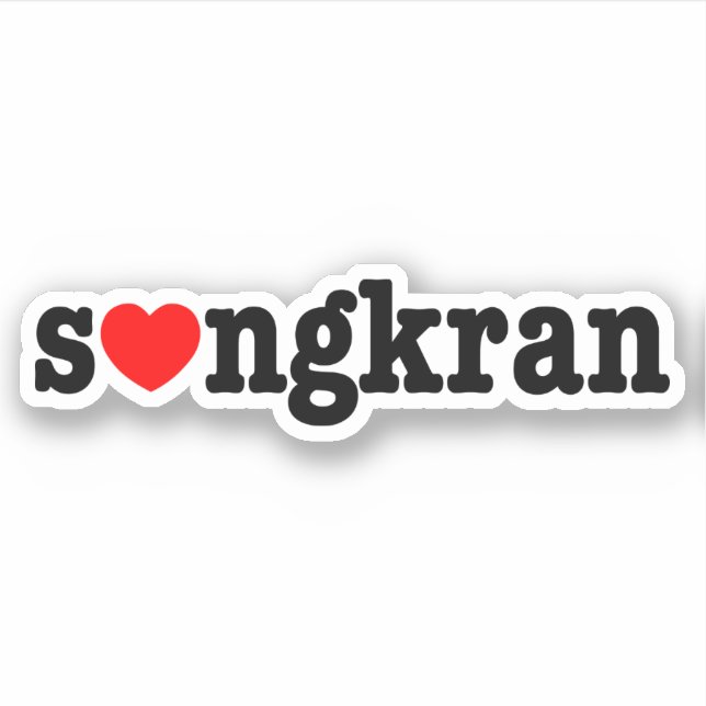 Pegatina s ❤ ngkran ~ Heart (Love) Songkran (Anverso)