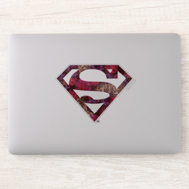 Pegatina S-Shield floral rosa (Ordenador)