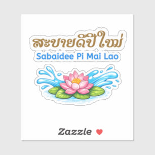 Pegatina Sabaidee Pi Mai Lao – Feliz Año Nuevo Lao