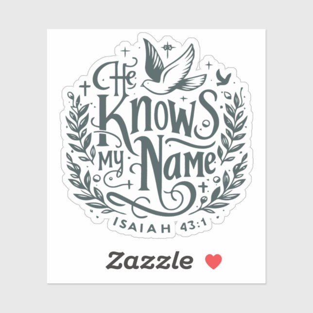 Pegatina Sabe mi nombre (Hoja)