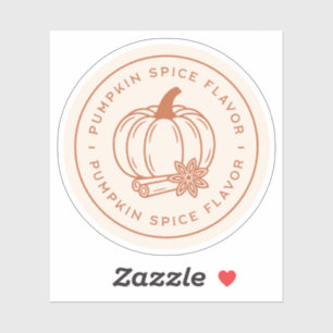 Pegatina Sabor a especia de calabaza estética casera