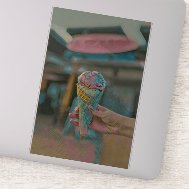 Pegatina Sabor de helado (Detalle)