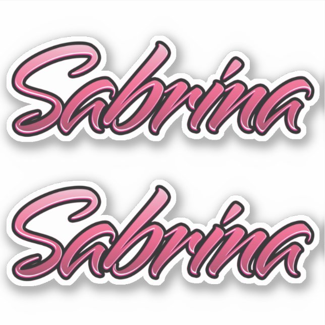 Pegatina Sabrina faded pink Aufkleber Sticker Stickerset (Anverso)