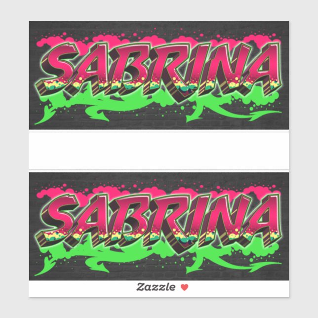 Pegatina Sabrina Vorname Name Graffiti Aufkleber Sticker (Hoja)
