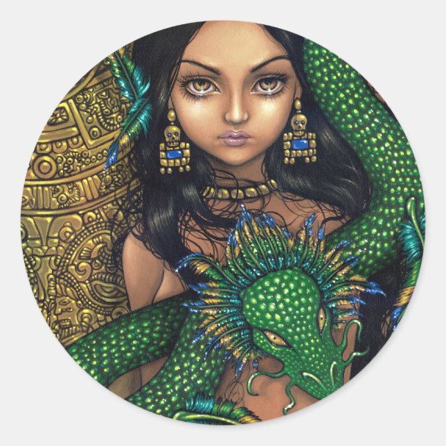 pegatina "Sacerdotes de Quetzalcoatl" (Anverso)