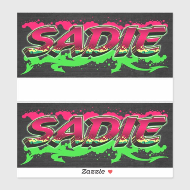 Pegatina Sadie Vorname Name Graffiti Aufkleber Sticker (Hoja)
