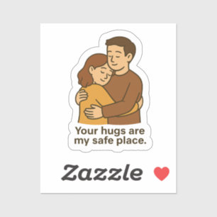 Pegatina Safe Place Hug Pareja