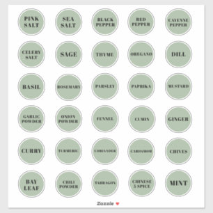 Pegatina Sage Green y Black Herb and Spice Labs