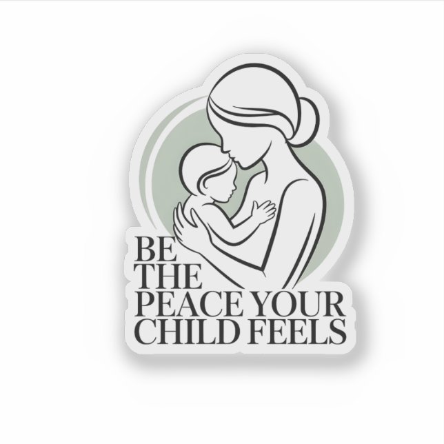 Pegatina Sage Mother Baby Silhouette Mantra (Anverso)