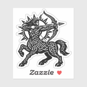 Pegatina Sagitario Centauro Arquero — Tatuaje Zodiacal Míti