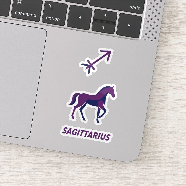 Pegatina Sagittarius Purple Geometric Stallion (Detalle)