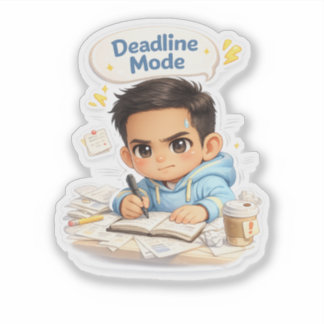 Pegatina Sago - Cute Deadline Mode Sticker