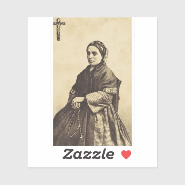 Pegatina Saint Bernadette Soubirous Fine Art (Hoja)
