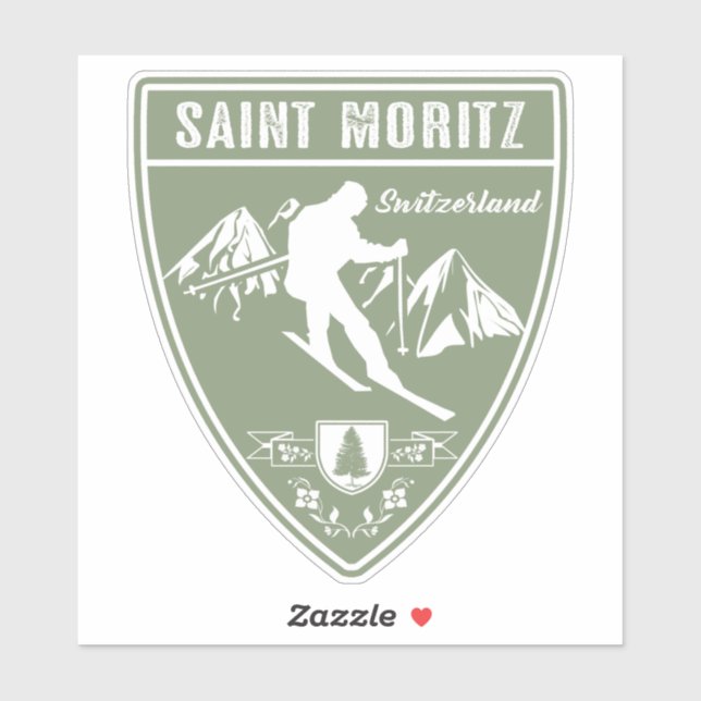 Pegatina Saint Moritz Suiza (Hoja)