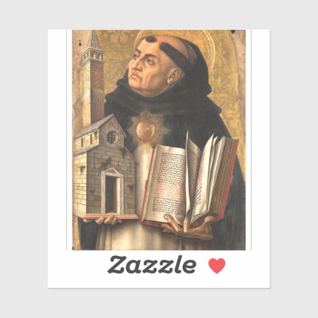 Pegatina Saint Thomas Aquinas Doctor of Truth (Hoja)
