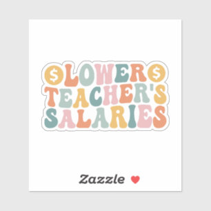 Pegatina Salarios más bajos de los profesores
