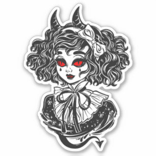 Pegatina Salem Witch Ilustracion Art