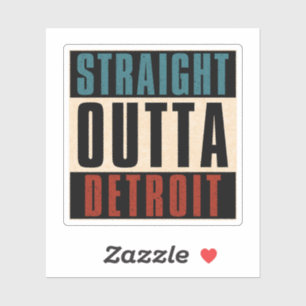 Pegatina Salida directa de Detroit Michigan MI