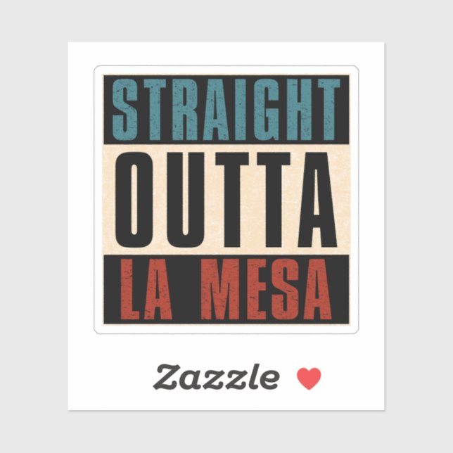 Pegatina Salida directa de La Mesa California CA (Hoja)