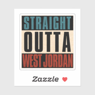 Pegatina Salida directa hacia el oeste de Jordania Utah UT