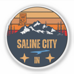 Pegatina Saline City, Indiana