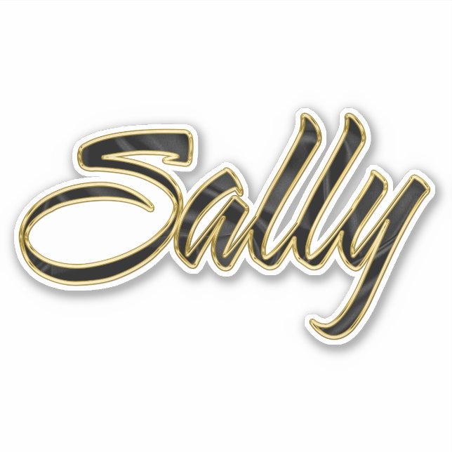 Pegatina Sally black gold Lettering Aufkleber Sticker (Anverso)