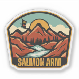 Pegatina Salmon Arm, Columbia Británica