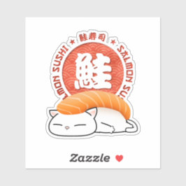 Pegatina Salmon Sushi Cat