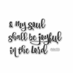 Pegatina Salmos Joyful Bible Verse