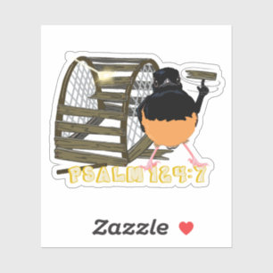 Pegatina Salmos: Shama de gota blanca