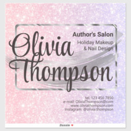 Pegatina Salón de belleza Pearl Silver