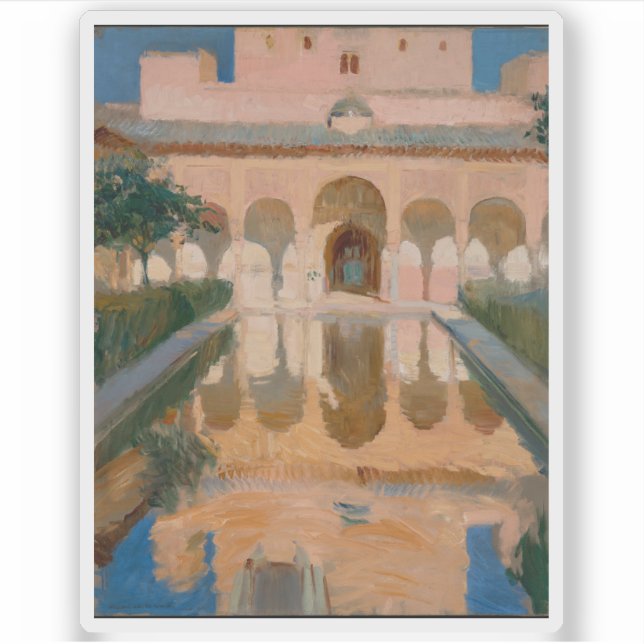 Pegatina Salón de los Embajadores, Alhambra, Granada (Anverso)