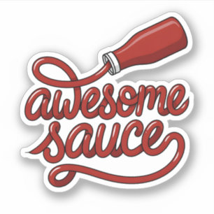 Pegatina Salsa Impresionante Botella de Ketchup Comida Chis