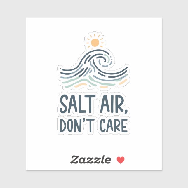 Pegatina salt air dont care (Hoja)