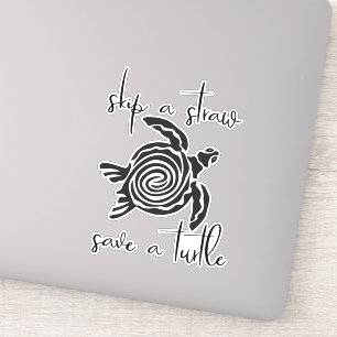 Pegatina Salte una reserva de la paja un mar libre del