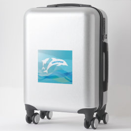 Pegatina Salto de delfín en el océano personalizado