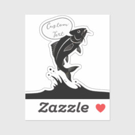 Pegatina Salto de reflexión: portátil de peces de salto per