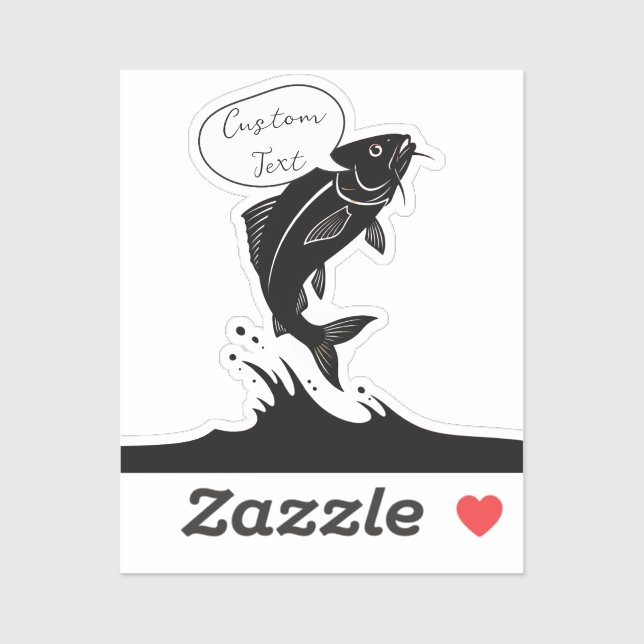 Pegatina Salto de reflexión: portátil de peces de salto per (Hoja)