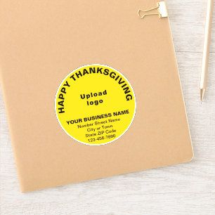 Pegatina Saludo de acción de gracias de negocios, vinilo re