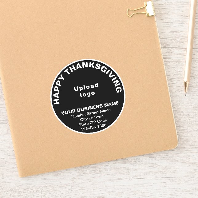 Pegatina Saludo de Acción de Gracias de Negocios, Vinyl de  (Cuaderno)