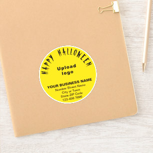 Pegatina Saludo de Business Halloween en vinilo redondo ama