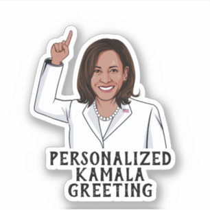 Pegatina Saludo personalizado de Kamala