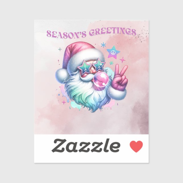 Pegatina Saludos de temporada (Hoja)